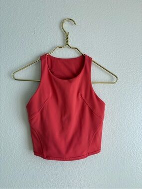 lululemon athletica pink  High-Neck Crop Tank